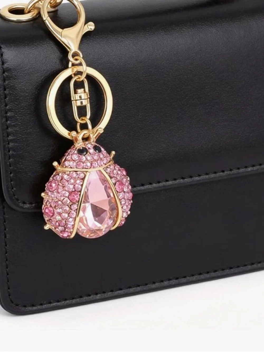 Crystal Ladybug purse/bag charm keychain